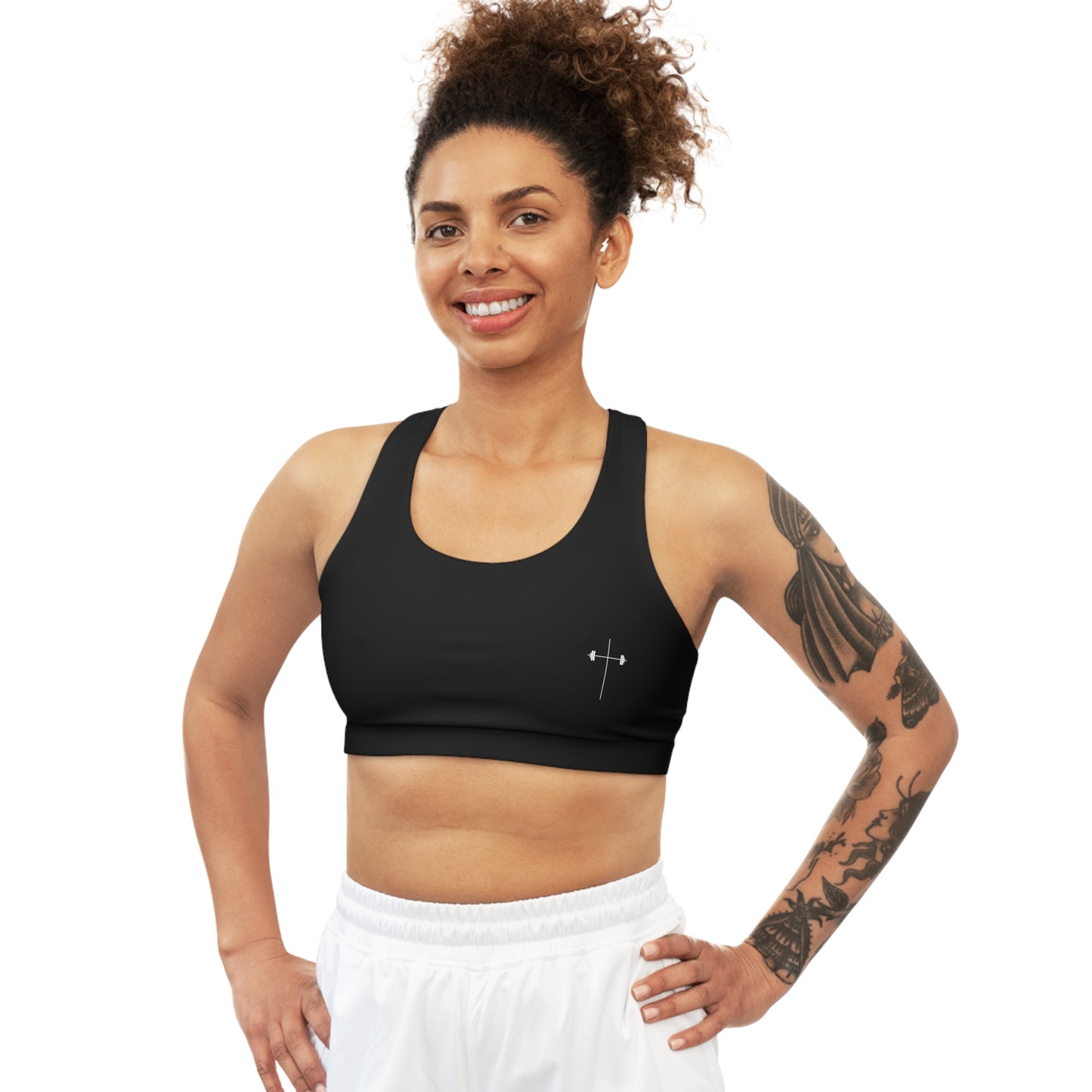 Barbell Cross Seamless Sports Bra