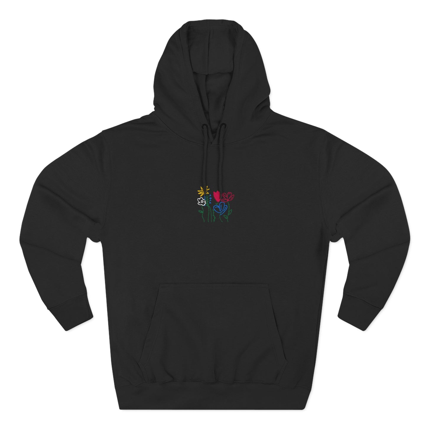 Embroidered Flower Hoodie