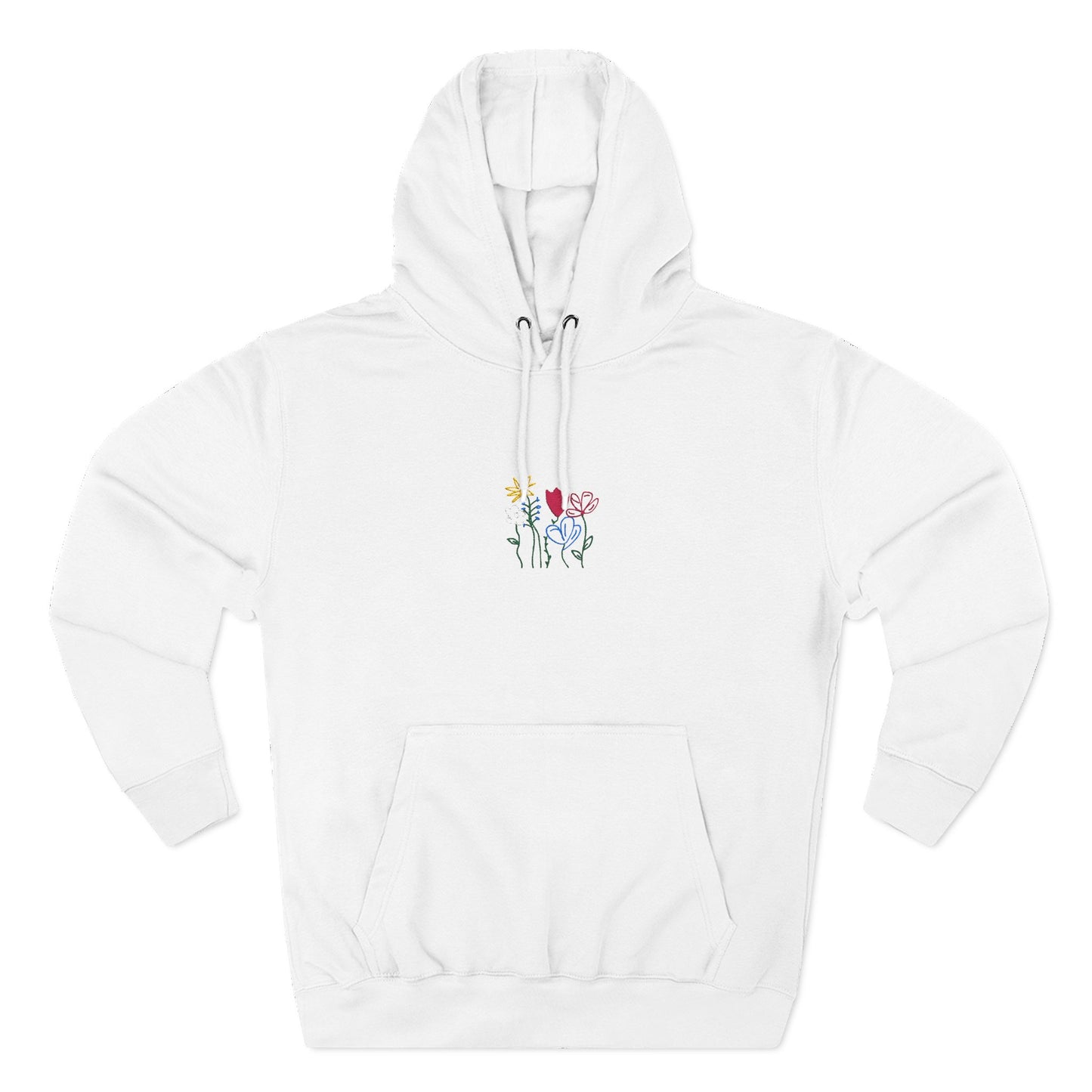 Embroidered Flower Hoodie