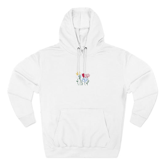 Embroidered Flower Hoodie